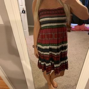Victoria's Secret Multi print strapless dress